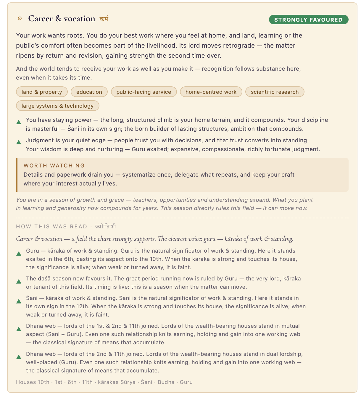 Step 04 · one field read, with its reasoning shown